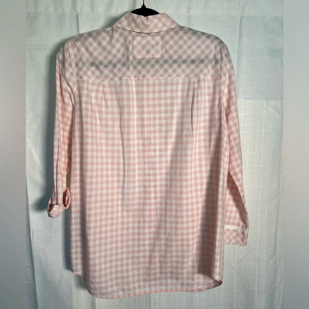 Lafayette 148 New York Checkered Button Top- Small - Picture 3 of 9
